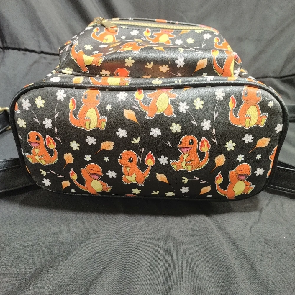 Loungefly Pokemon Charmander Black and Orange Mini Backpack